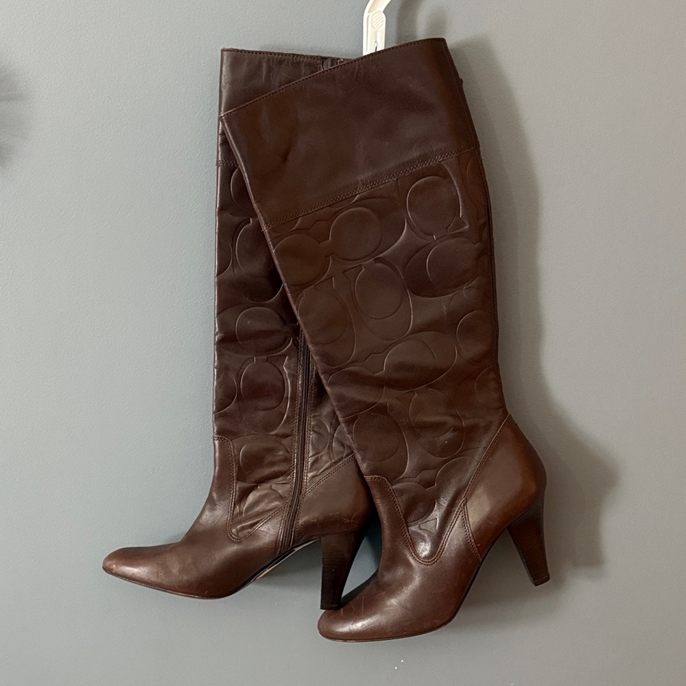Coach Brown Knee-High Women's Boots